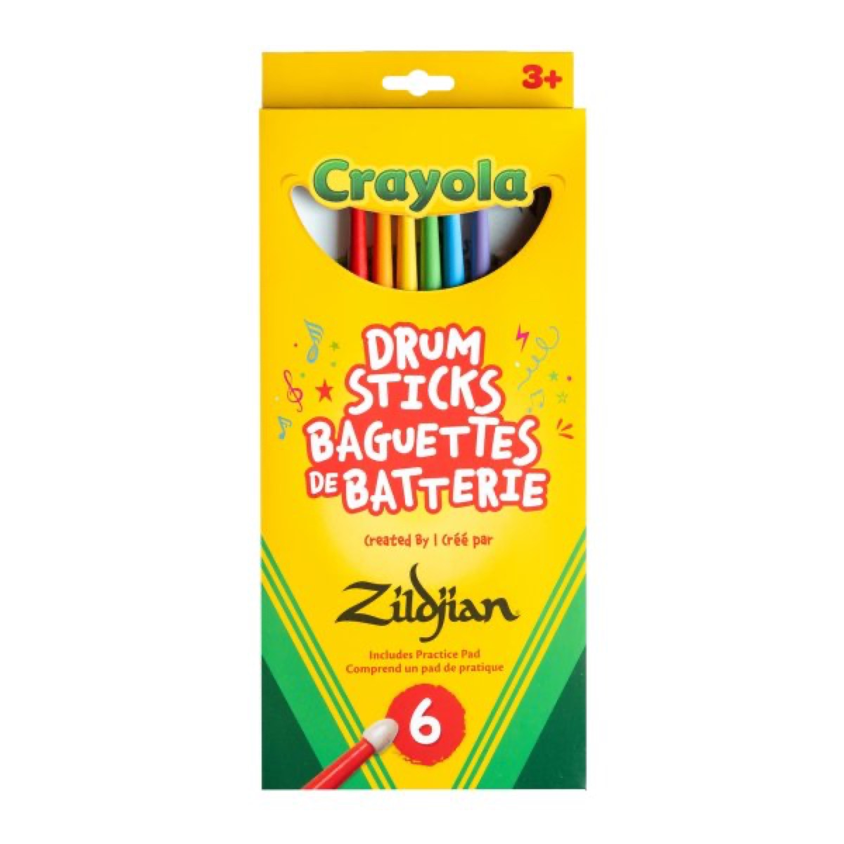 Zildjian Zildjian Crayola Kid Sticks and Pad - Drums