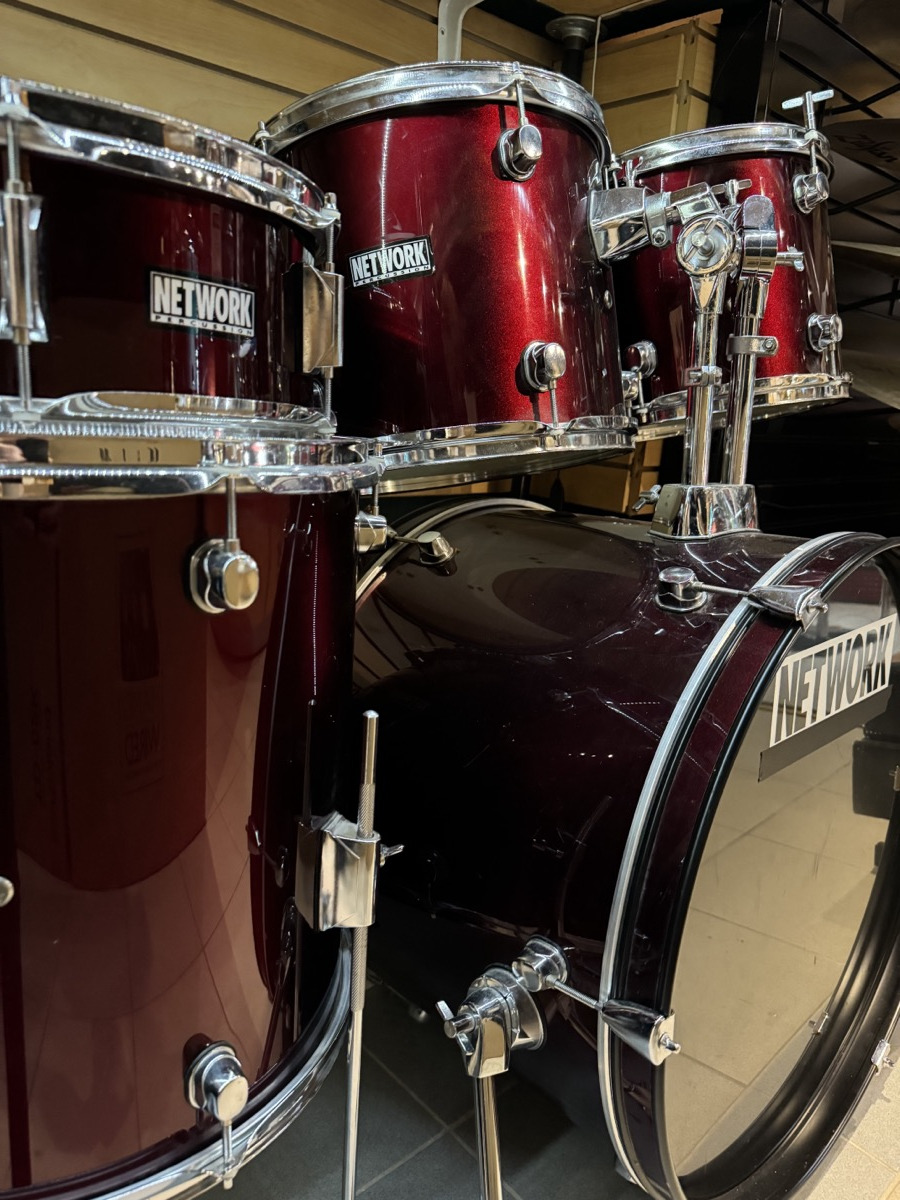Misc USED Network 5 Piece Kit, Cymbals w/New Hardware - Used
