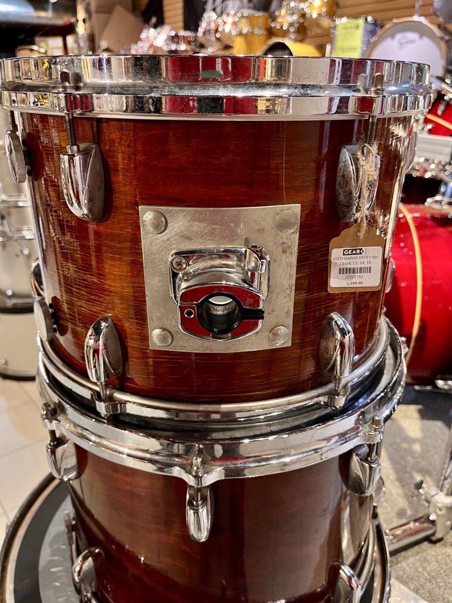 Gretsch Drums USED Gretsch 1970's 4pc 24x14, 13, 14, 16 Changed Tom Mounts - CONSIGNMENT - Used