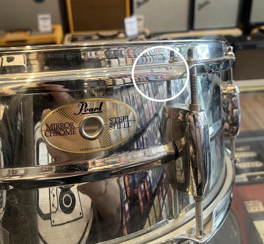 Pearl USED Pearl Mirror Chrome Pro Steel Shell 14 x 5.5" Snare Drum - Used