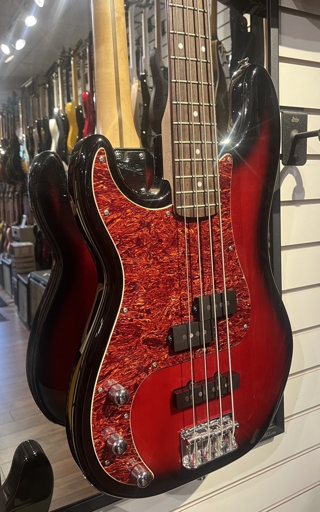 Squier USED Squier Lefty P Bass Deluxe Standard Antique Red Burst - CONSIGNMENT - Used