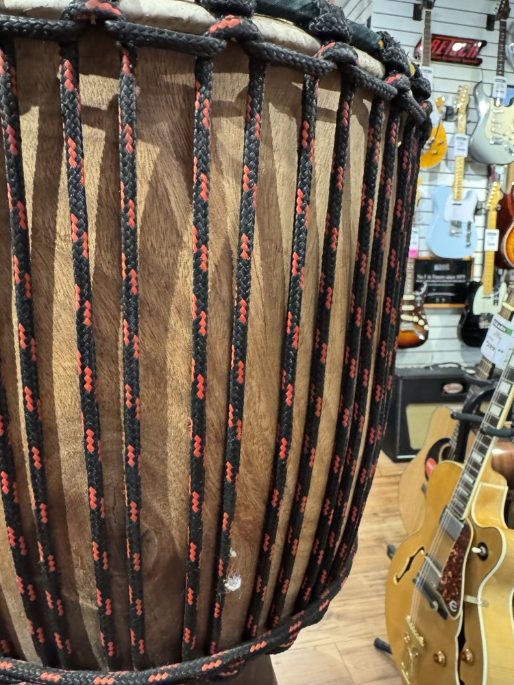 Misc USED African Djembe 11.5" x 22" Solid Woods, Rope Tuned - Drums