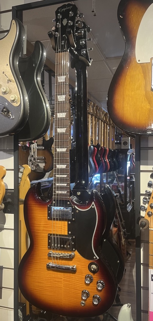 USED Epiphone 2004 SG G-400 Deluxe Flame Top