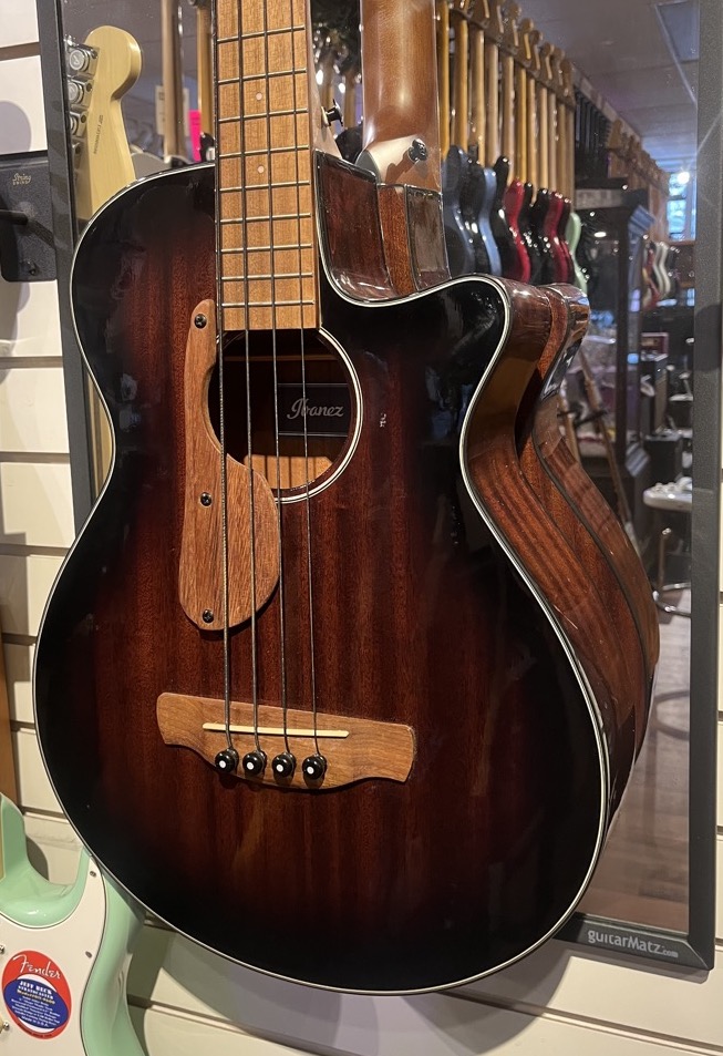 Ibanez USED Ibanez AEGB24E 4 String Acoustic Electric Bass Guitar - Mahogany Sunburst - Used