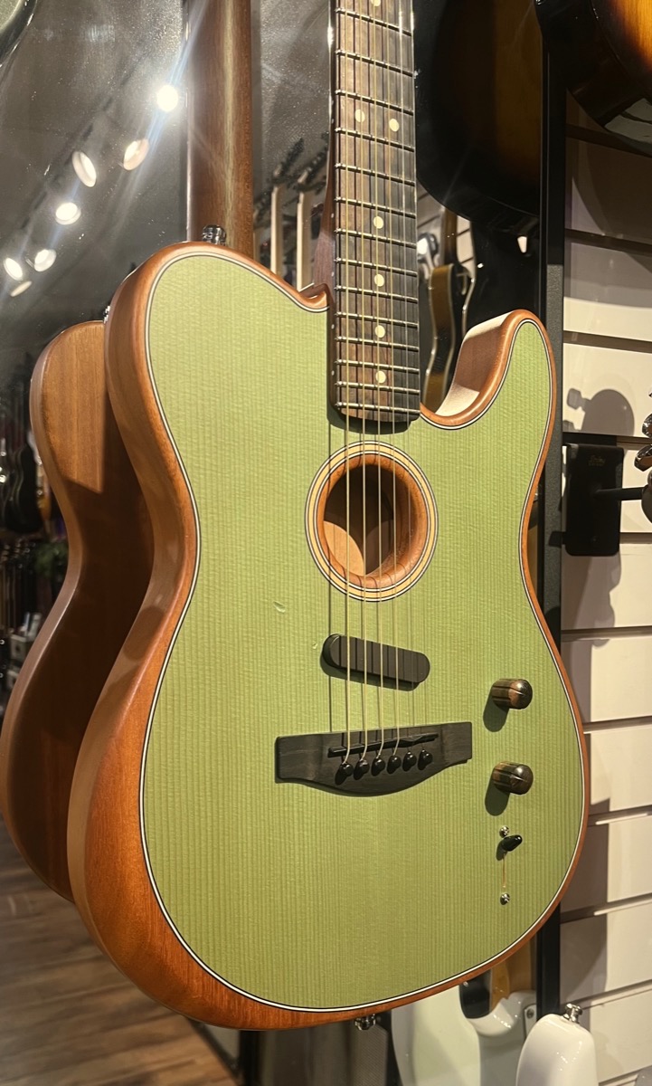 Fender USED Fender 2019 American Acoustasonic Tele Surf Green w/bag - CONSIGNMENT - Used