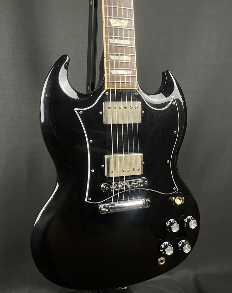 Gibson USED Gibson 2022 SG Standard Ebony w/Bare Knuckle & Orig Bag - Used