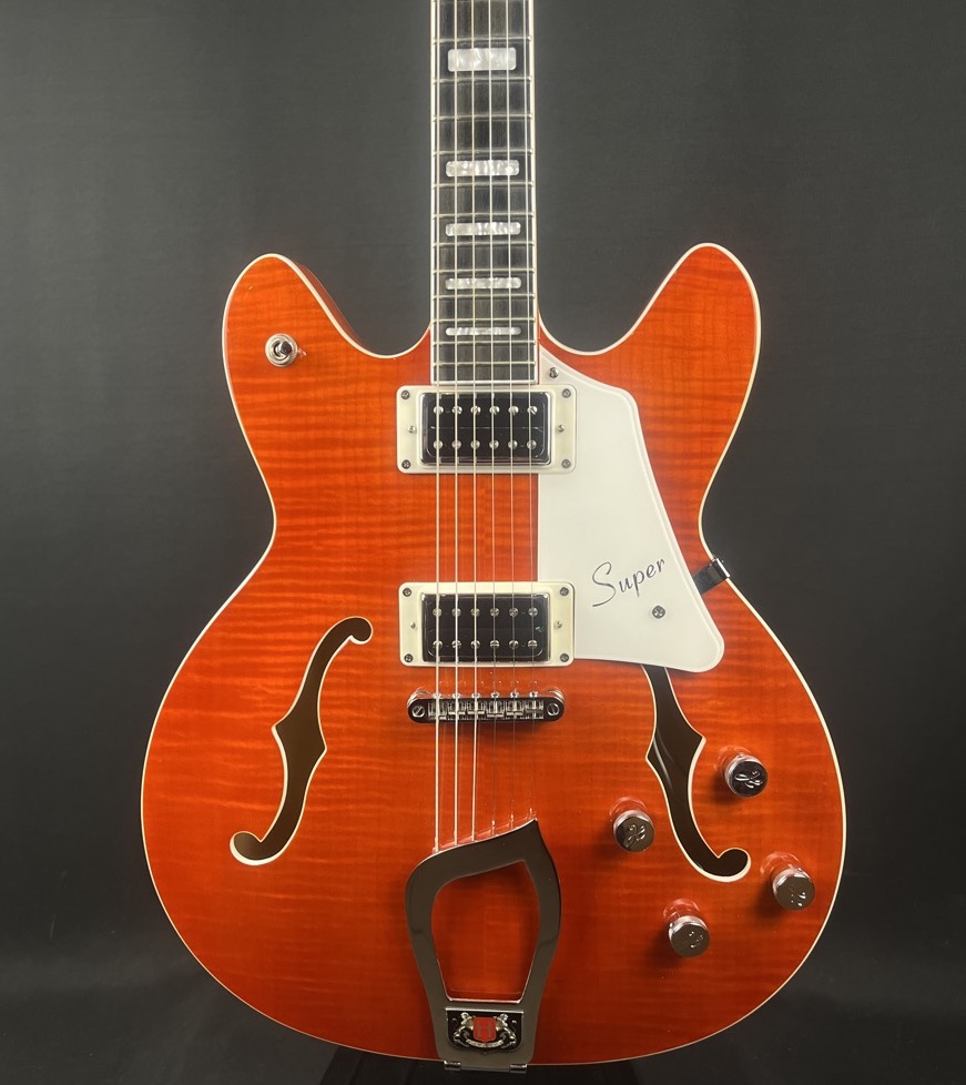 Hagstrom USED Hagstrom Super Viking Semi Hollow Body Mandarin Flame - Used