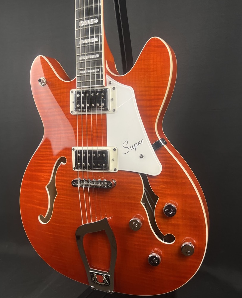 Hagstrom USED Hagstrom Super Viking Semi Hollow Body Mandarin Flame - Used