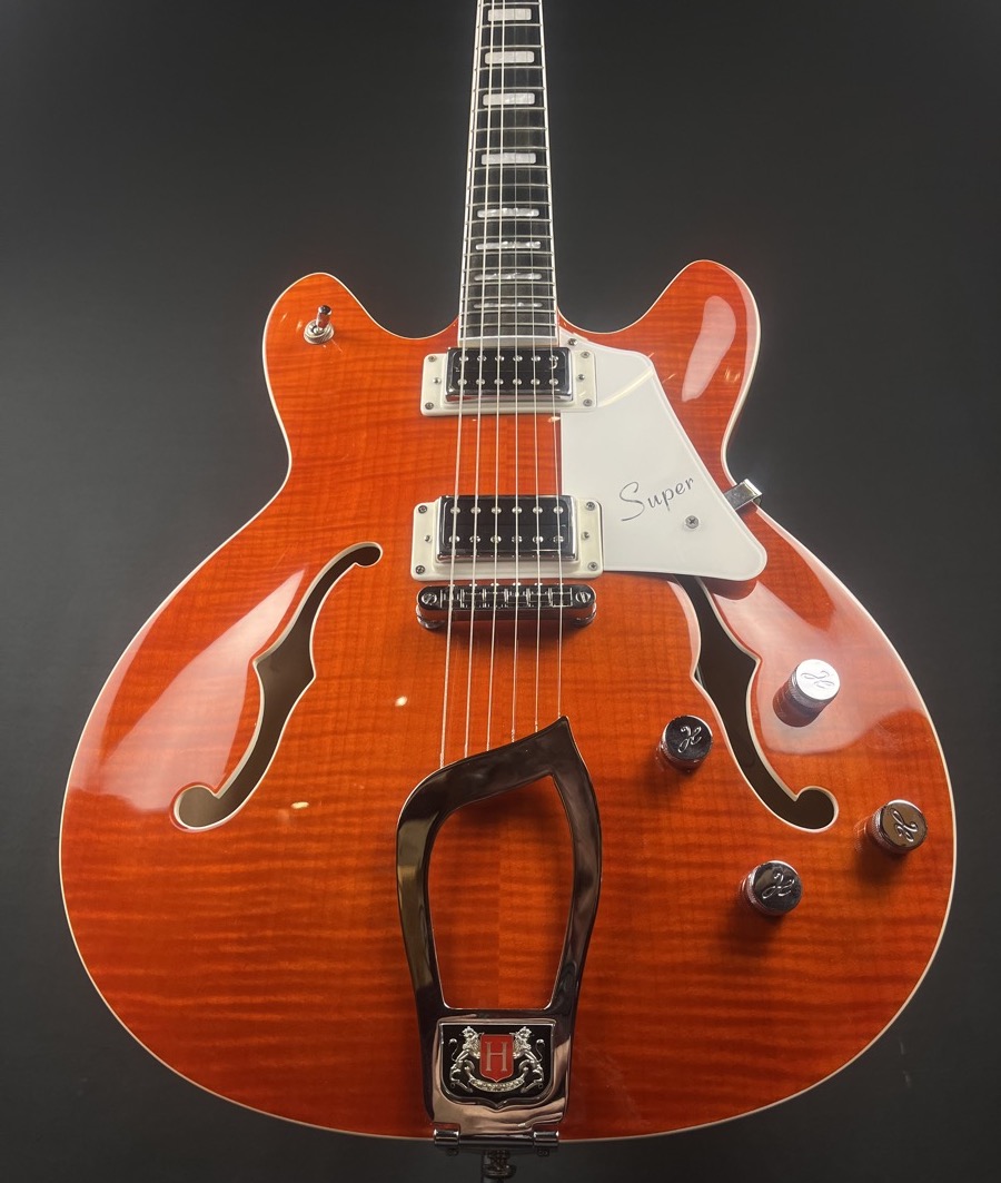 Hagstrom USED Hagstrom Super Viking Semi Hollow Body Mandarin Flame - Used