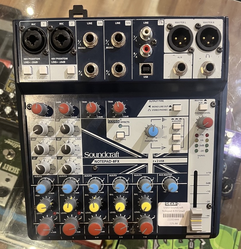 Soundcraft USED Soundcraft Notepad 8 FX Small Format Analog Mixer - Used